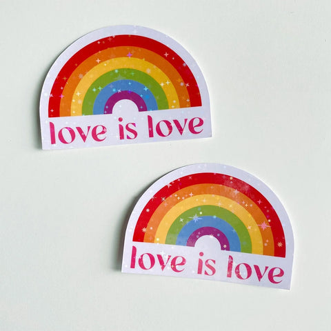  Love is Love Rainbow | Pride Sticker Cheeky Peach Designs Sticker art-noise.myshopify.com love-is-love-rainbow-pride-sticker