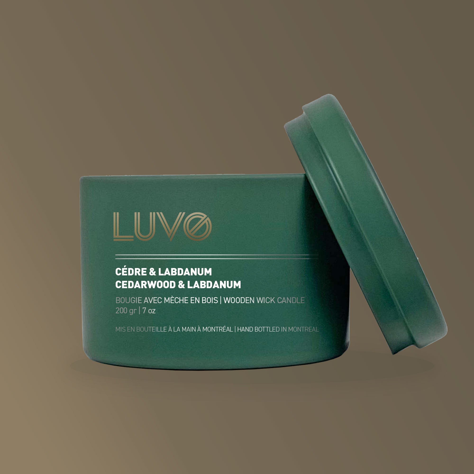 Mini Cedarwood & Labdanum Wooden Wick Scented Candle LUVO Candles | Bougies product_type art-noise.myshopify.com mini-cedarwood-labdanum-wooden-wick-scented-candle