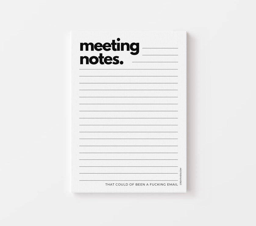 Meeting Notes Notepad