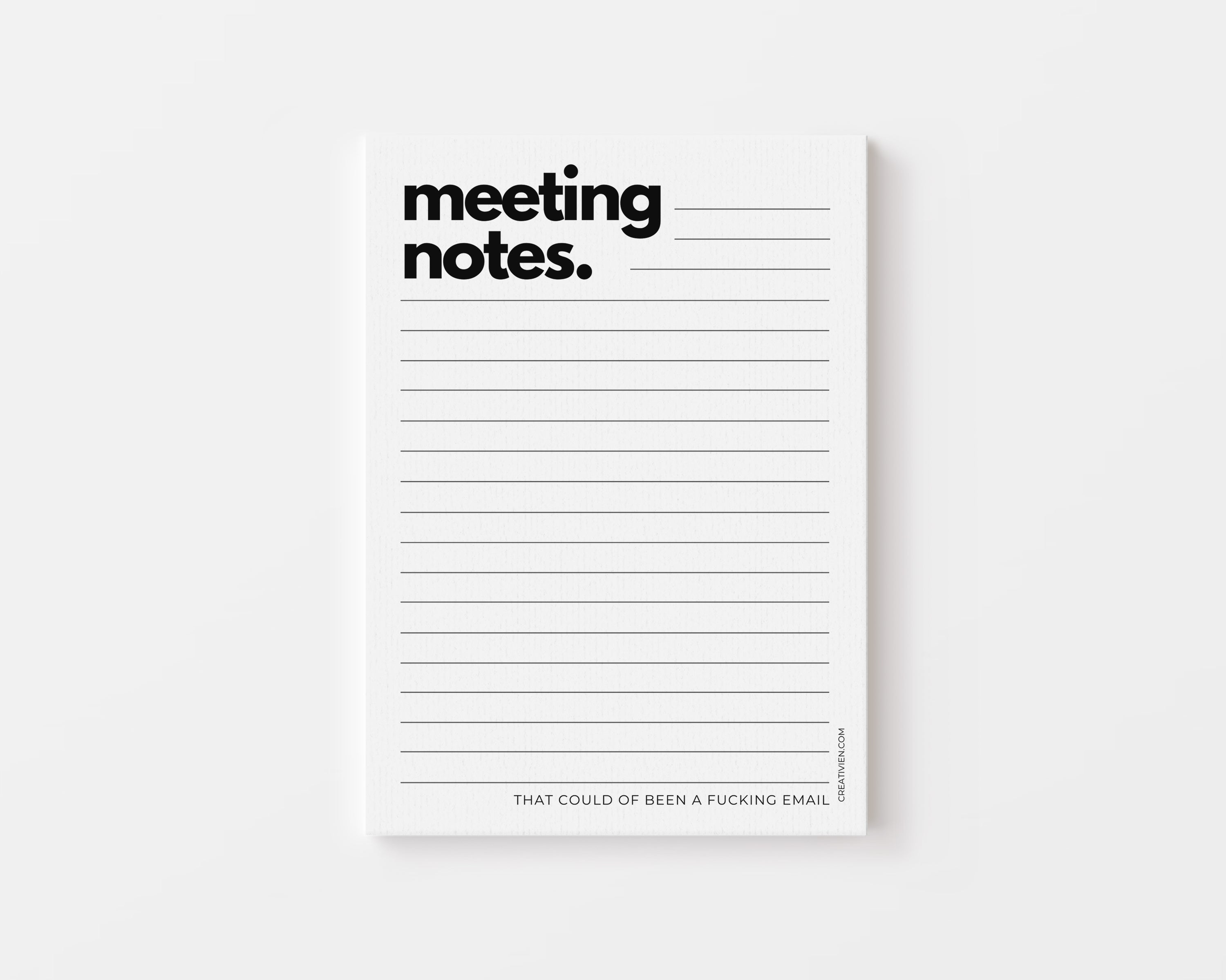 Meeting Notes Notepad Creativien product_type art-noise.myshopify.com meeting-notes-notepad