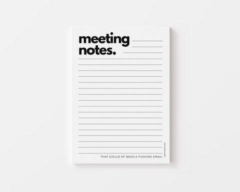 Meeting Notes Notepad Creativien product_type art-noise.myshopify.com meeting-notes-notepad