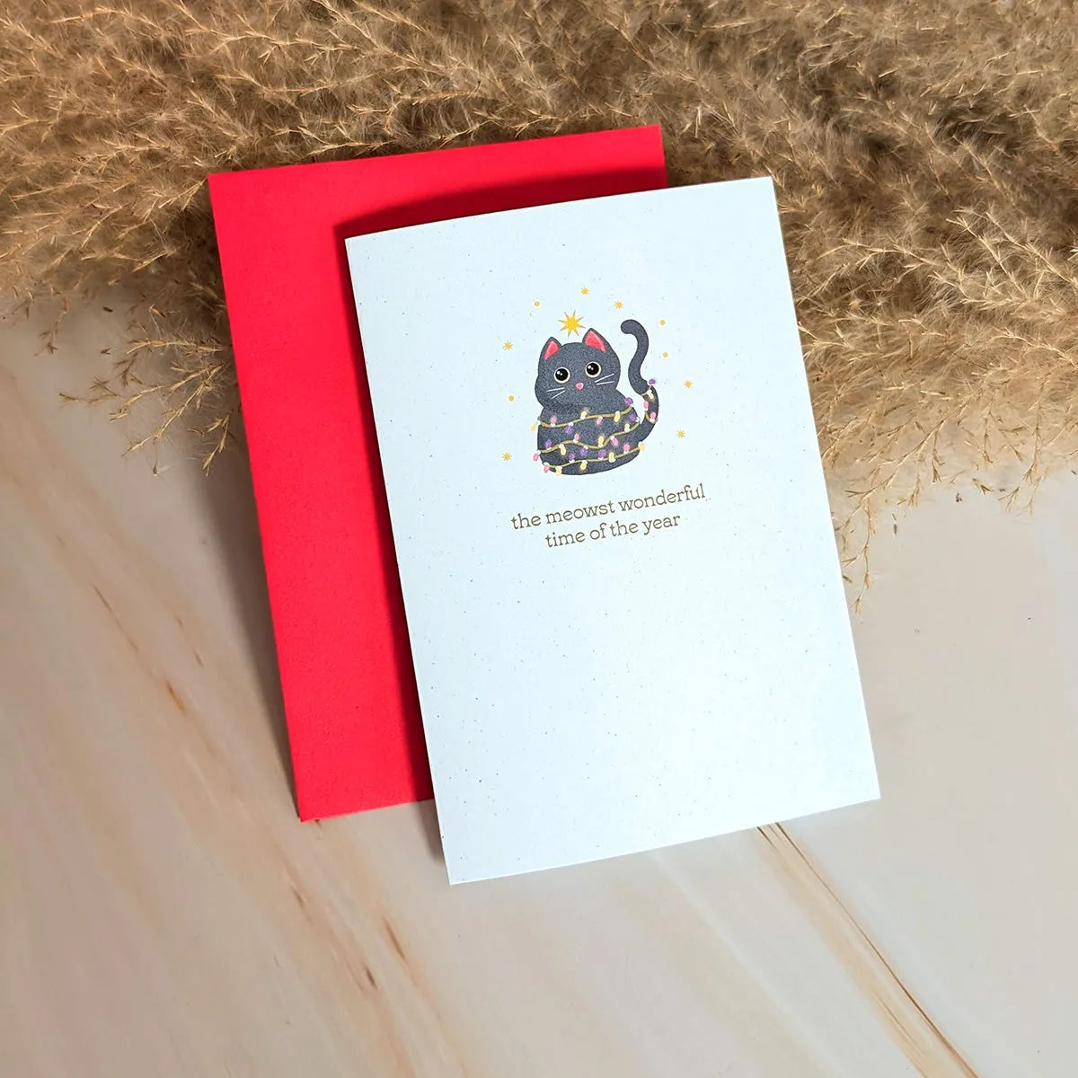  The Meowst Wonderful Time of the Year Mini Holiday Cat Card Cheeky Peach Designs Cards art-noise.myshopify.com the-meowst-wonderful-time-of-the-year-mini-holiday-cat-card