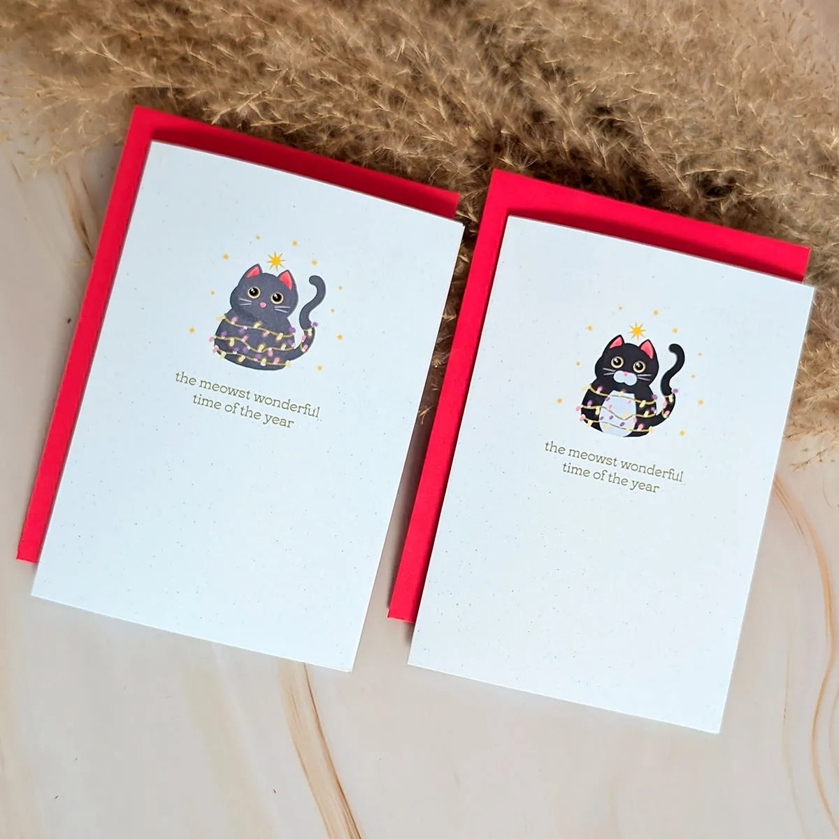  The Meowst Wonderful Time of the Year Mini Holiday Cat Card Cheeky Peach Designs Cards art-noise.myshopify.com the-meowst-wonderful-time-of-the-year-mini-holiday-cat-card