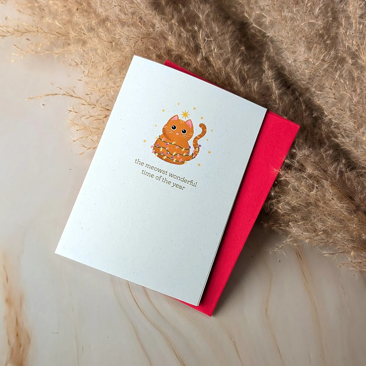  The Meowst Wonderful Time of the Year Mini Holiday Cat Card Cheeky Peach Designs Cards art-noise.myshopify.com the-meowst-wonderful-time-of-the-year-mini-holiday-cat-card