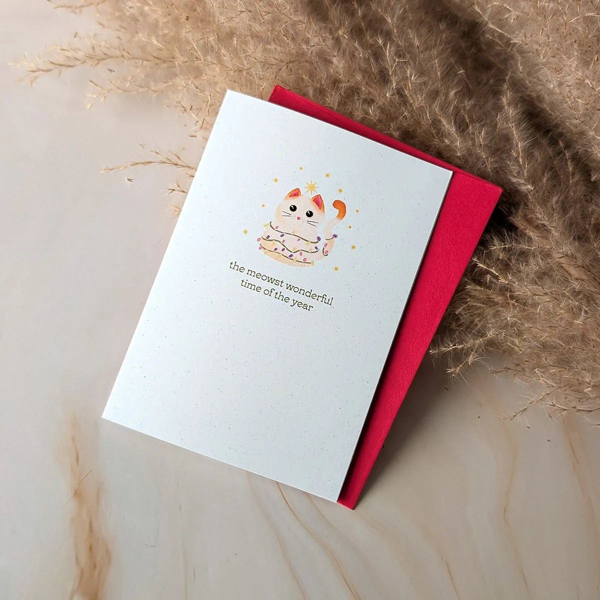  The Meowst Wonderful Time of the Year Mini Holiday Cat Card Cheeky Peach Designs Cards art-noise.myshopify.com the-meowst-wonderful-time-of-the-year-mini-holiday-cat-card