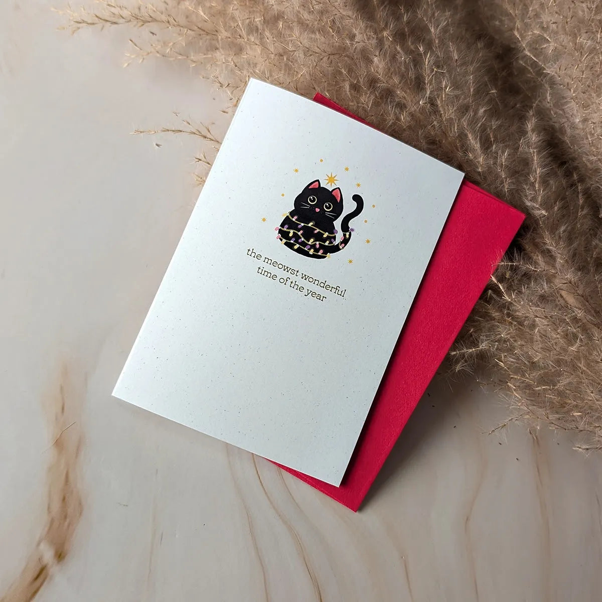  The Meowst Wonderful Time of the Year Mini Holiday Cat Card Cheeky Peach Designs Cards art-noise.myshopify.com the-meowst-wonderful-time-of-the-year-mini-holiday-cat-card