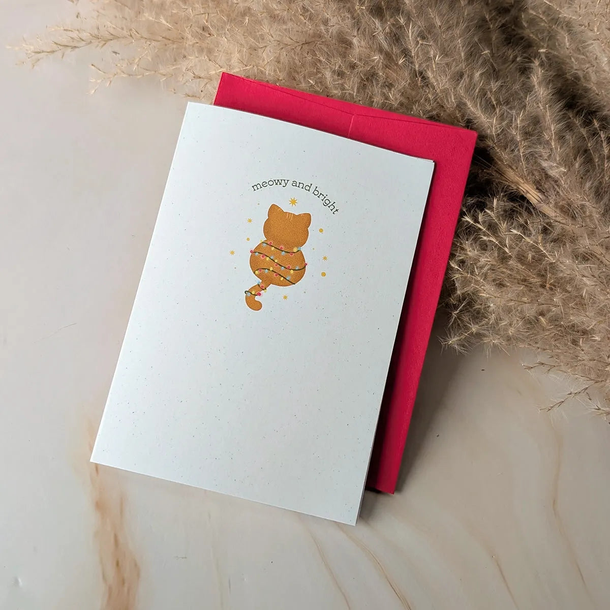  Meowy and Bright Mini Cat Holiday Greeting Card Cheeky Peach Designs Cards art-noise.myshopify.com meowy-and-bright-mini-cat-holiday-greeting-card