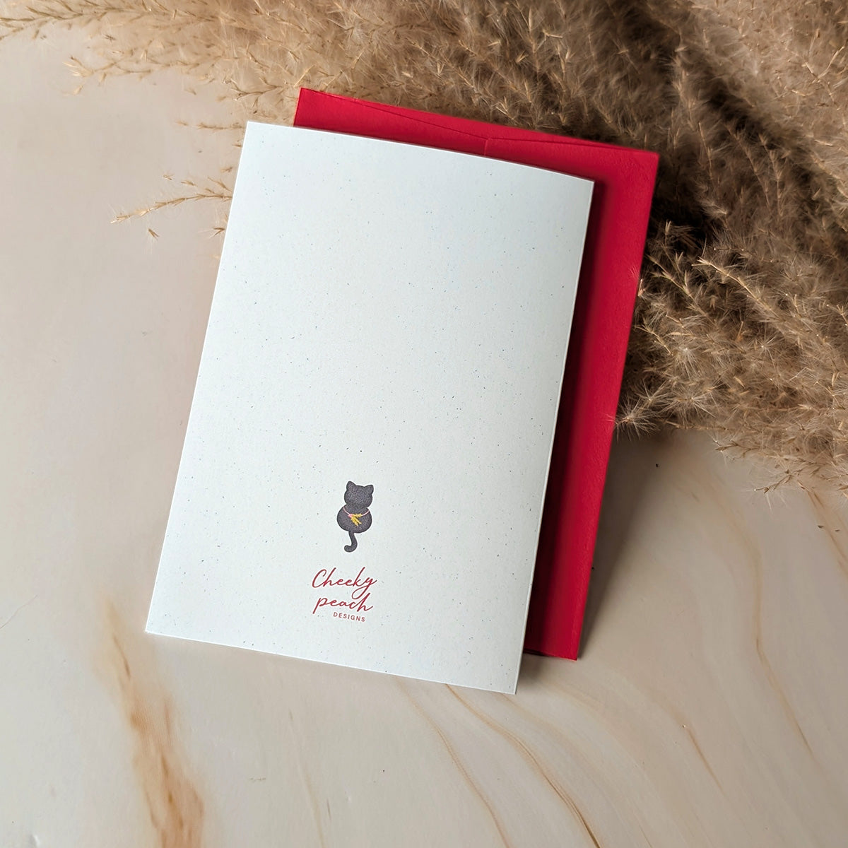 Meowy and Bright Mini Cat Holiday Greeting Card