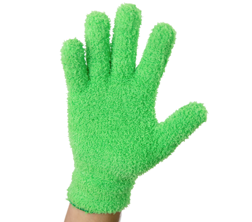 1 Pair Leaf Shining Microfiber Gloves