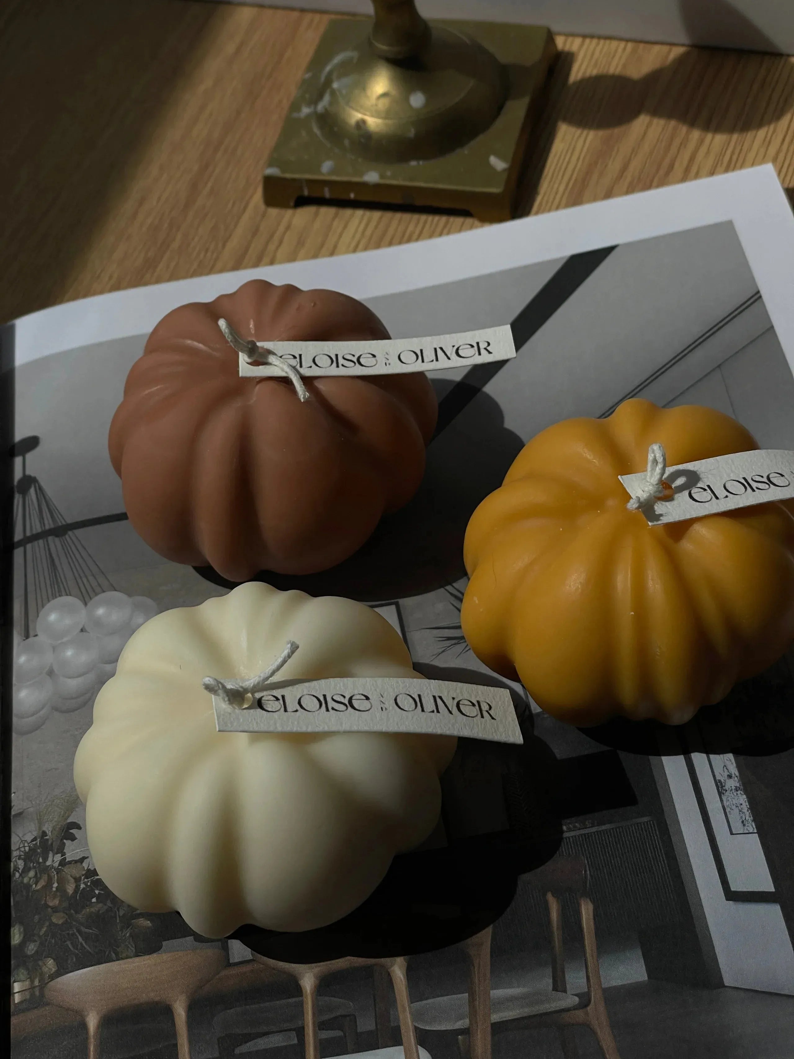 Pumpkin Eloise and Oliver Decorative Candle art-noise.myshopify.com pumpkin Pumpkin Eloise and Oliver Decorative Candle art-noise.myshopify.com pumpkin
