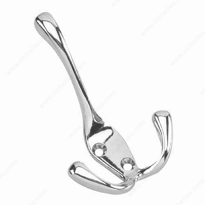 4 inch Heavy Duty Triple Coat Hook - 236 Chrome