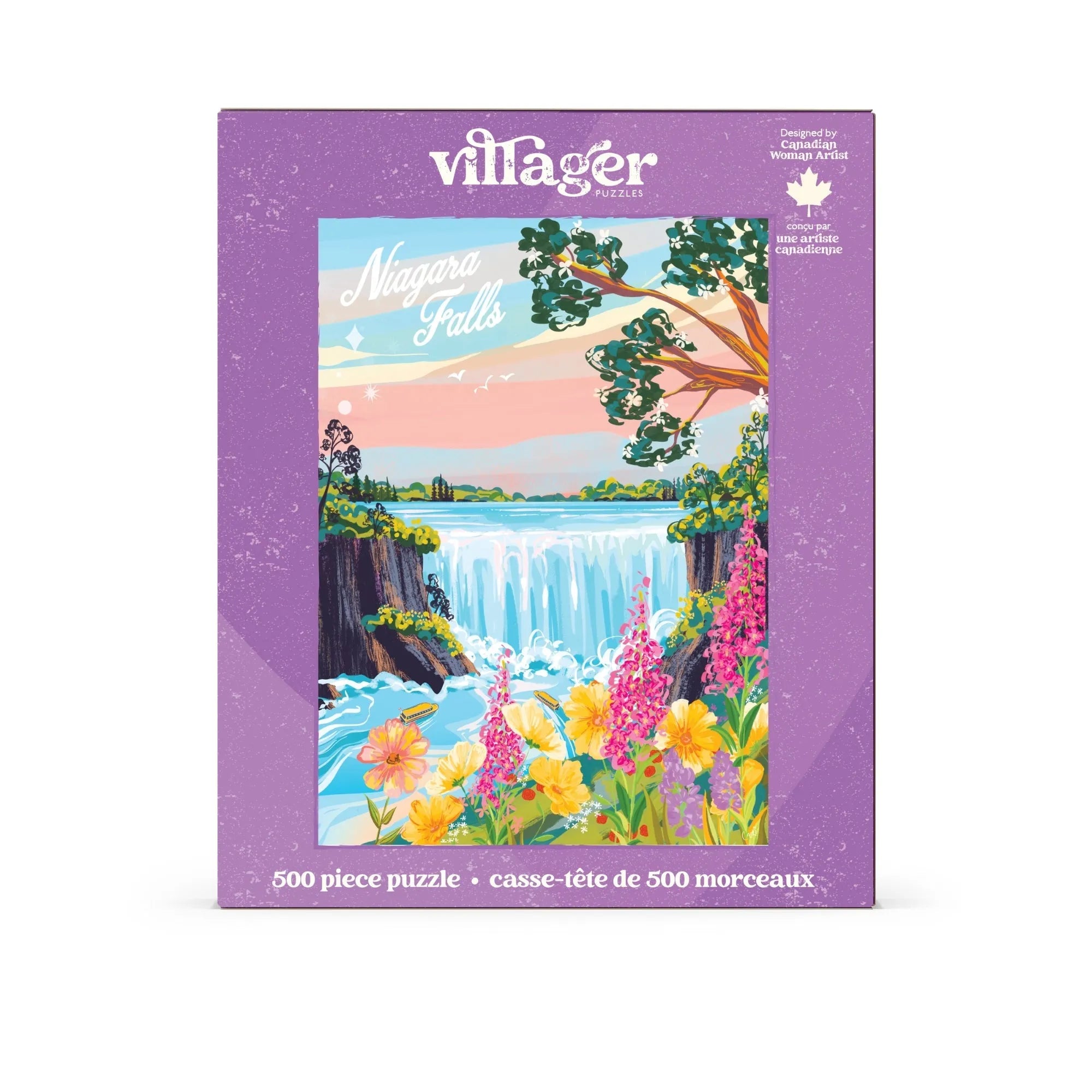  Niagara Falls | 500-Piece Puzzle for Adults | Designed in Canada by Capri Sadler Villager Puzzles Puzzle art-noise.myshopify.com niagara-falls-500-piece-puzzle-for-adults-designed-in-canada-by-capri-sadler