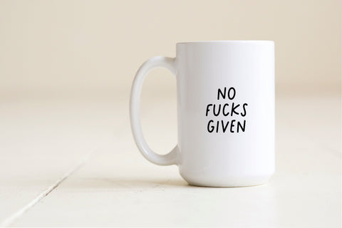 no fucks given mug