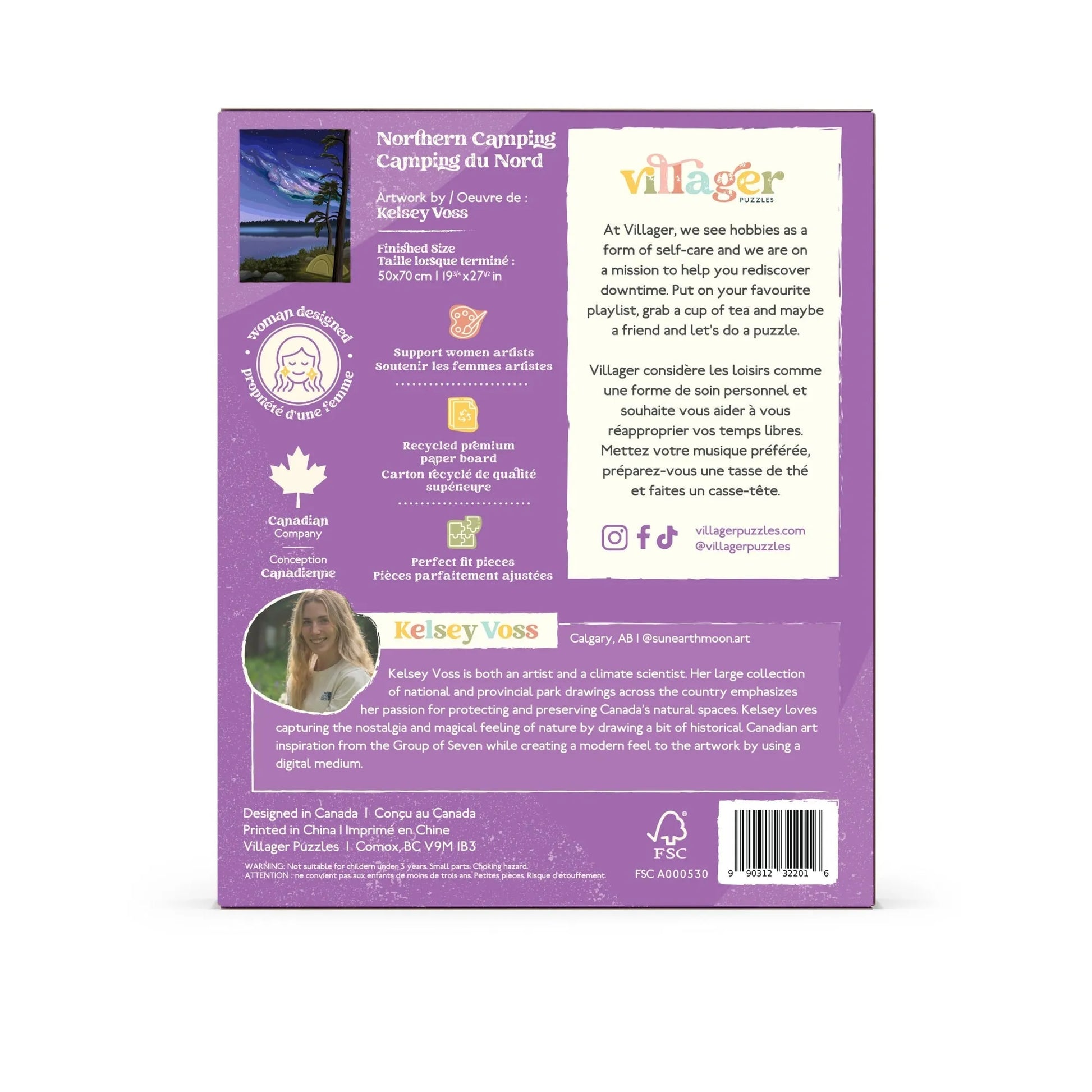  Northern Camping | 1000-Piece Puzzle for Adults | Designed in Canada by Kelsey Voss Villager Puzzles Puzzle art-noise.myshopify.com northern-camping-1000-piece-puzzle-for-adults-designed-in-canada-by-kelsey-voss