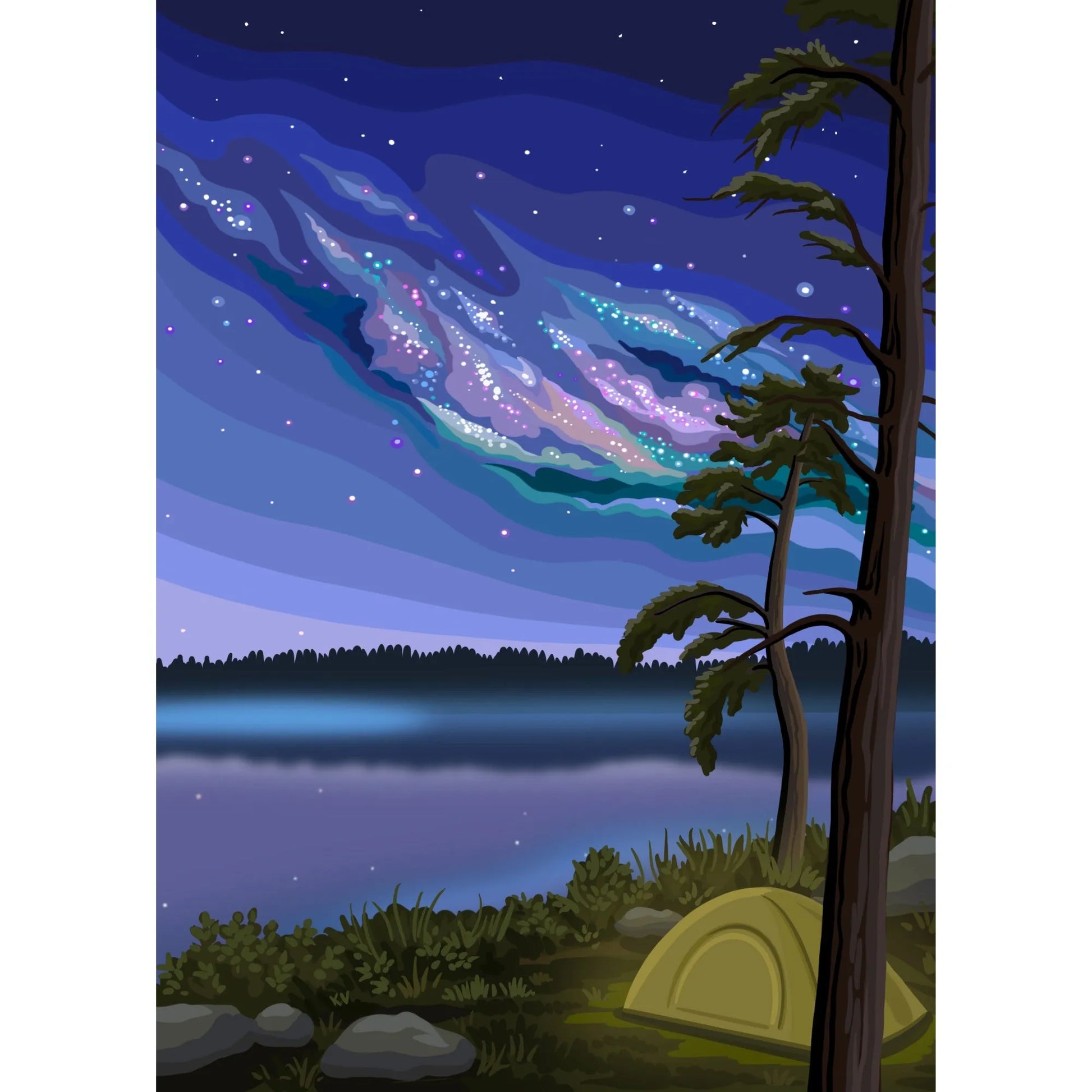  Northern Camping | 1000-Piece Puzzle for Adults | Designed in Canada by Kelsey Voss Villager Puzzles Puzzle art-noise.myshopify.com northern-camping-1000-piece-puzzle-for-adults-designed-in-canada-by-kelsey-voss
