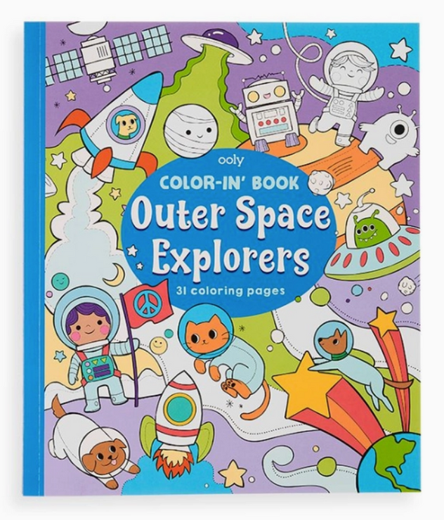 OOLY Color-in' Book: Outer Space Explorers - Art Noise