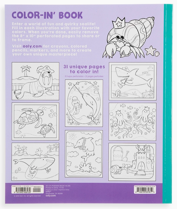 OOLY Color-in&#39; Book: Outrageous Ocean