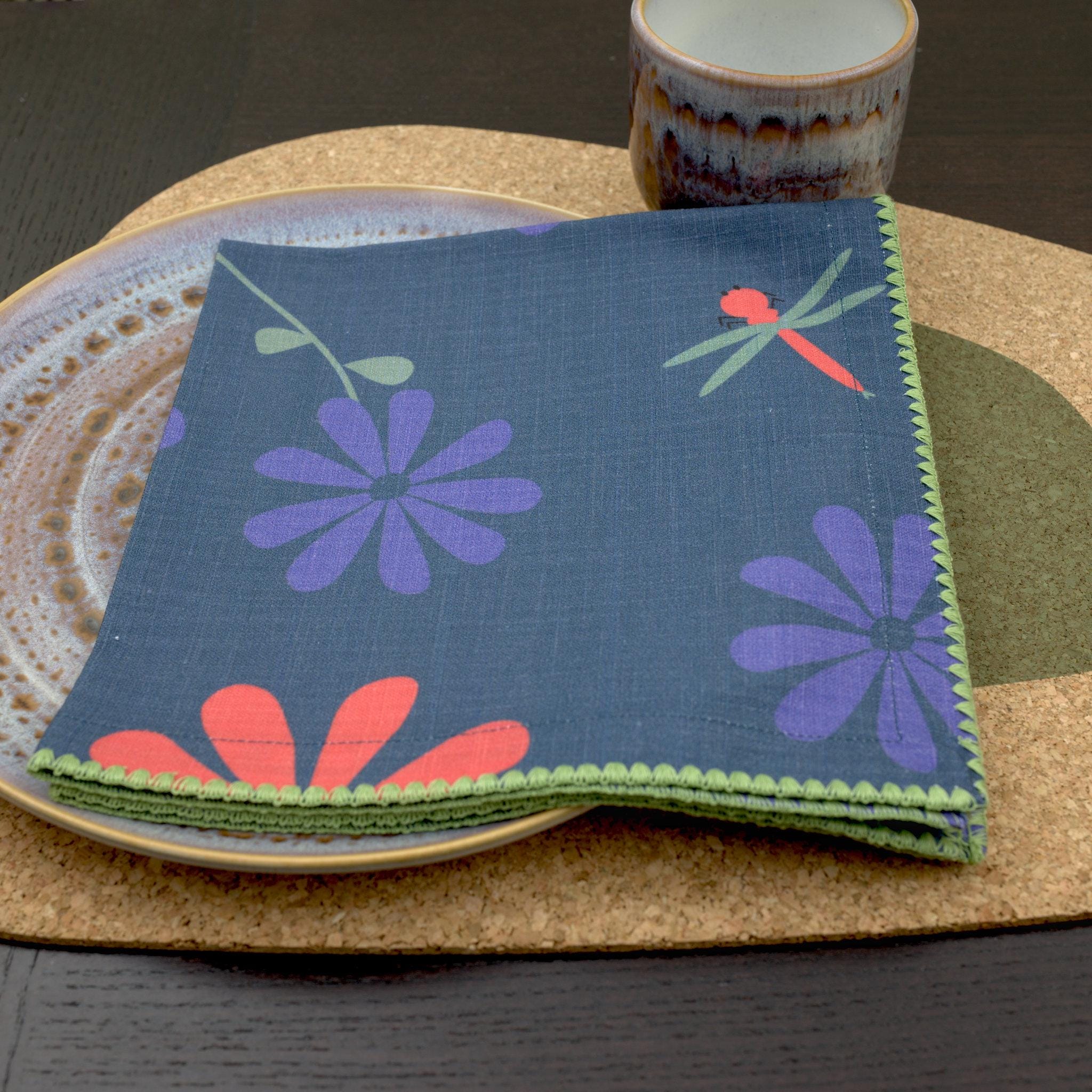 Shy Dragonfly-Premium Cotton Dinner Napkins