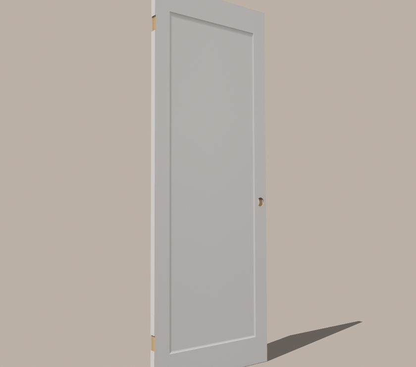 Beveled Shaker 1‑Panel Door – Regular Slab & Pre‑Machined, 78″/80″