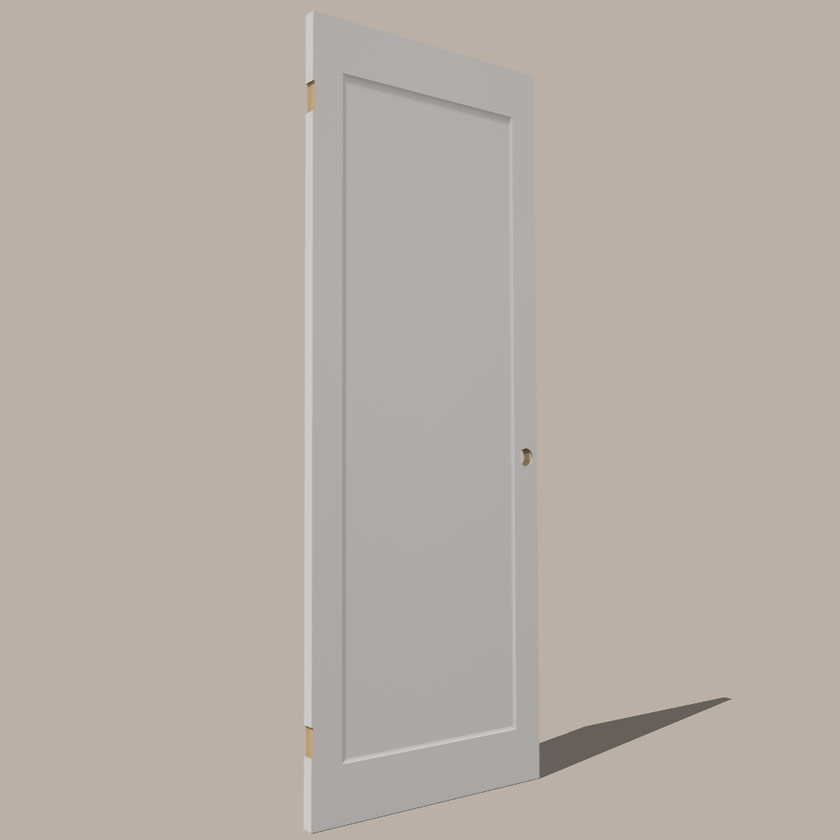 Beveled Shaker 1‑Panel Door – Regular Slab & Pre‑Machined, 78″/80″