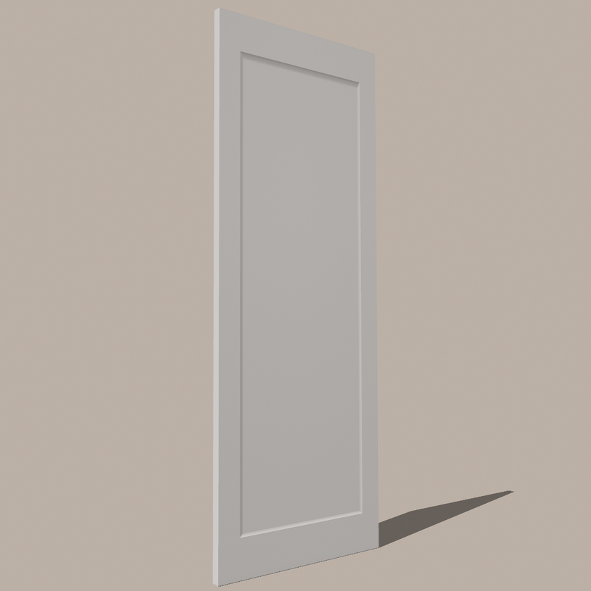 Beveled Shaker 1‑Panel Door – Regular Slab & Pre‑Machined, 78″/80″
