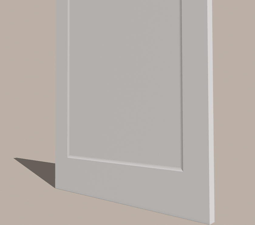 Beveled Shaker 1‑Panel Door – Regular Slab & Pre‑Machined, 78″/80″