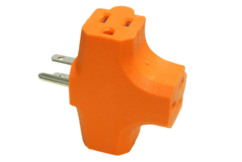 SHOPRO - TRIPLE OUTLET ADAPTOR - ORANGE