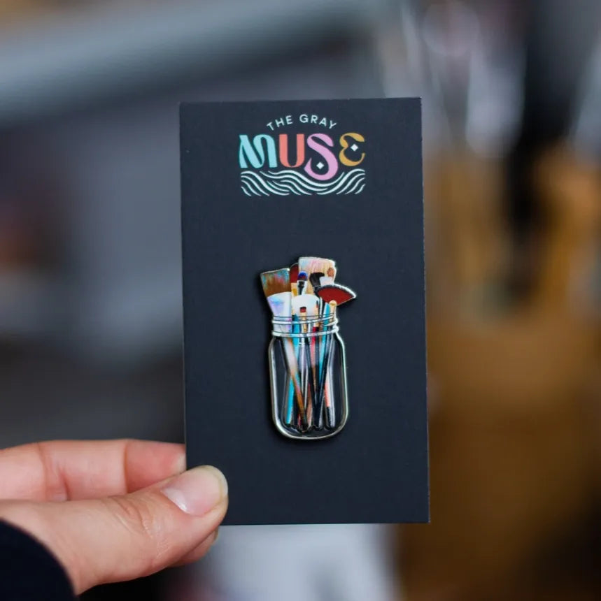 The Gray Muse Paint Brushes in Clear Jar Enamel Pin - Art Noise The Gray Muse Paint Brushes in Clear Jar Enamel Pin The Gray Muse Enamel Pin art-noise.myshopify.com the-gray-muse-paint-brushes-in-clear-jar-enamel-pin The Gray Muse Paint Brushes in Clear Jar Enamel Pin The Gray Muse Enamel Pin art-noise.myshopify.com the-gray-muse-paint-brushes-in-clear-jar-enamel-pin