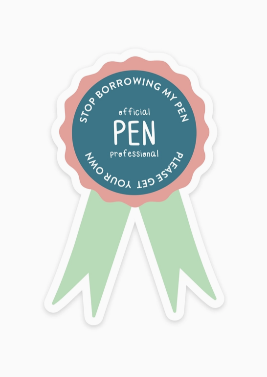 The Paper + Craft Pantry Official Pen Professional Vinyl Badge Sticker - Art Noise