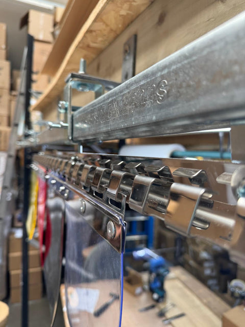 Byson Sliding PVC Strip Curtain Kit - 8ft W x 10ft H Byson product_type art-noise.myshopify.com byson-sliding-pvc-strip-curtain-kit-8ft-w-x-10ft-h