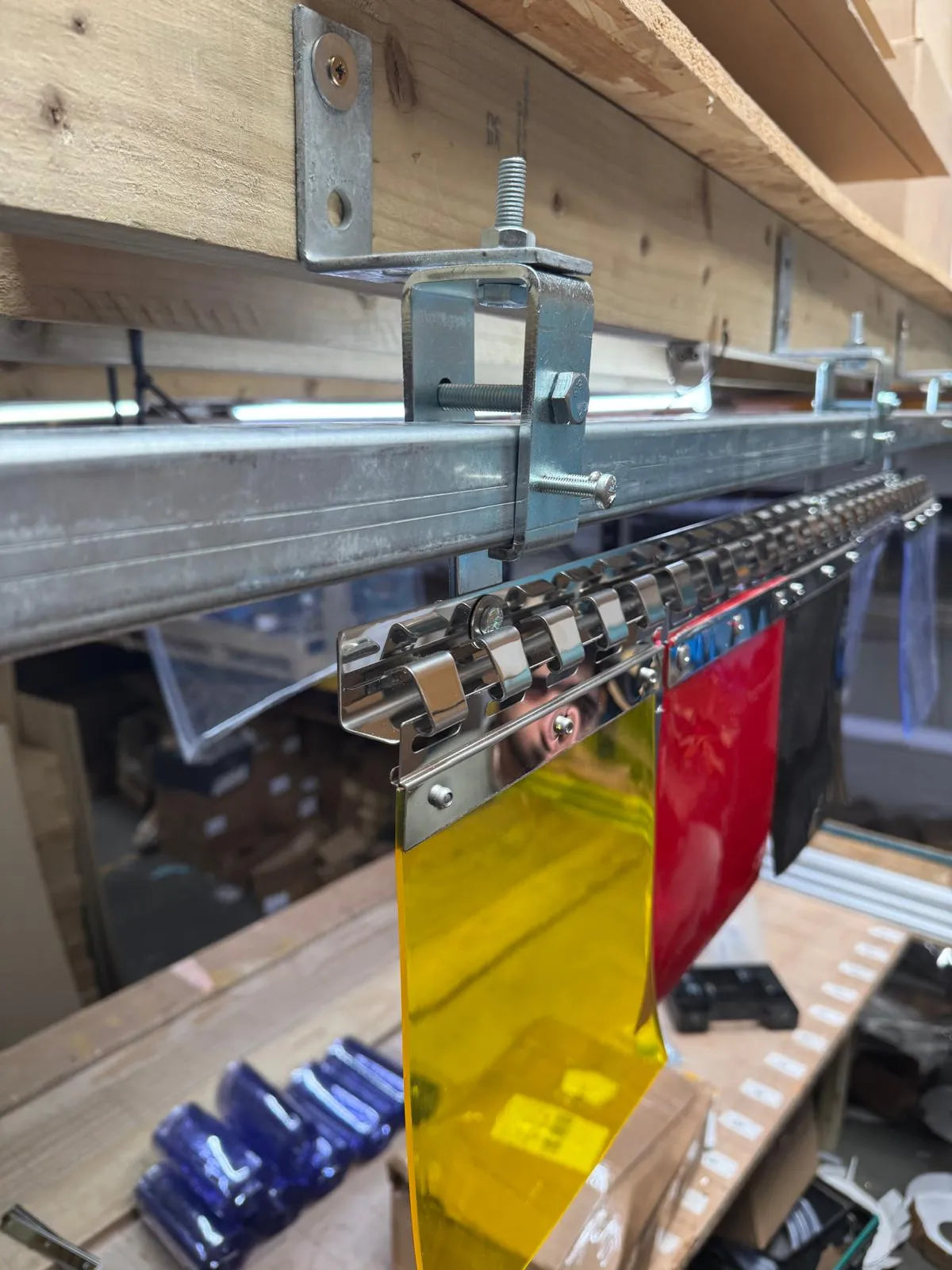 Byson Sliding PVC Strip Curtain Kit - 3ft W x 7ft H Byson product_type art-noise.myshopify.com byson-sliding-pvc-strip-curtain-kit-3ft-w-x-7ft-h Byson Sliding PVC Strip Curtain Kit - 3ft W x 7ft H Byson  art-noise.myshopify.com byson-sliding-pvc-strip-curtain-kit-3ft-w-x-7ft-h