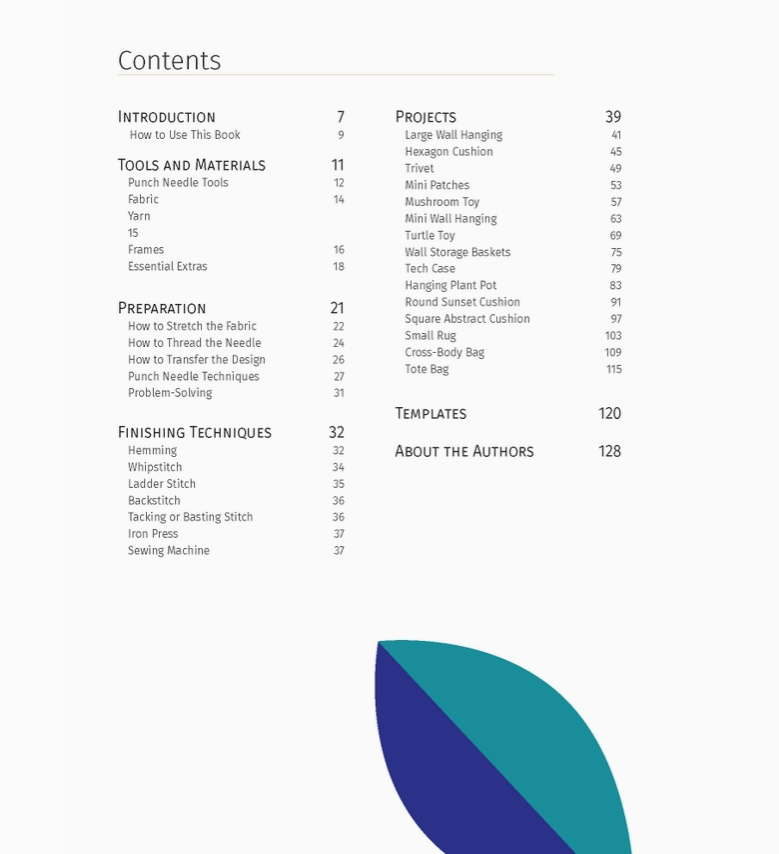 Schiffer Publishing Punch Needle: 15 Contemporary Projects