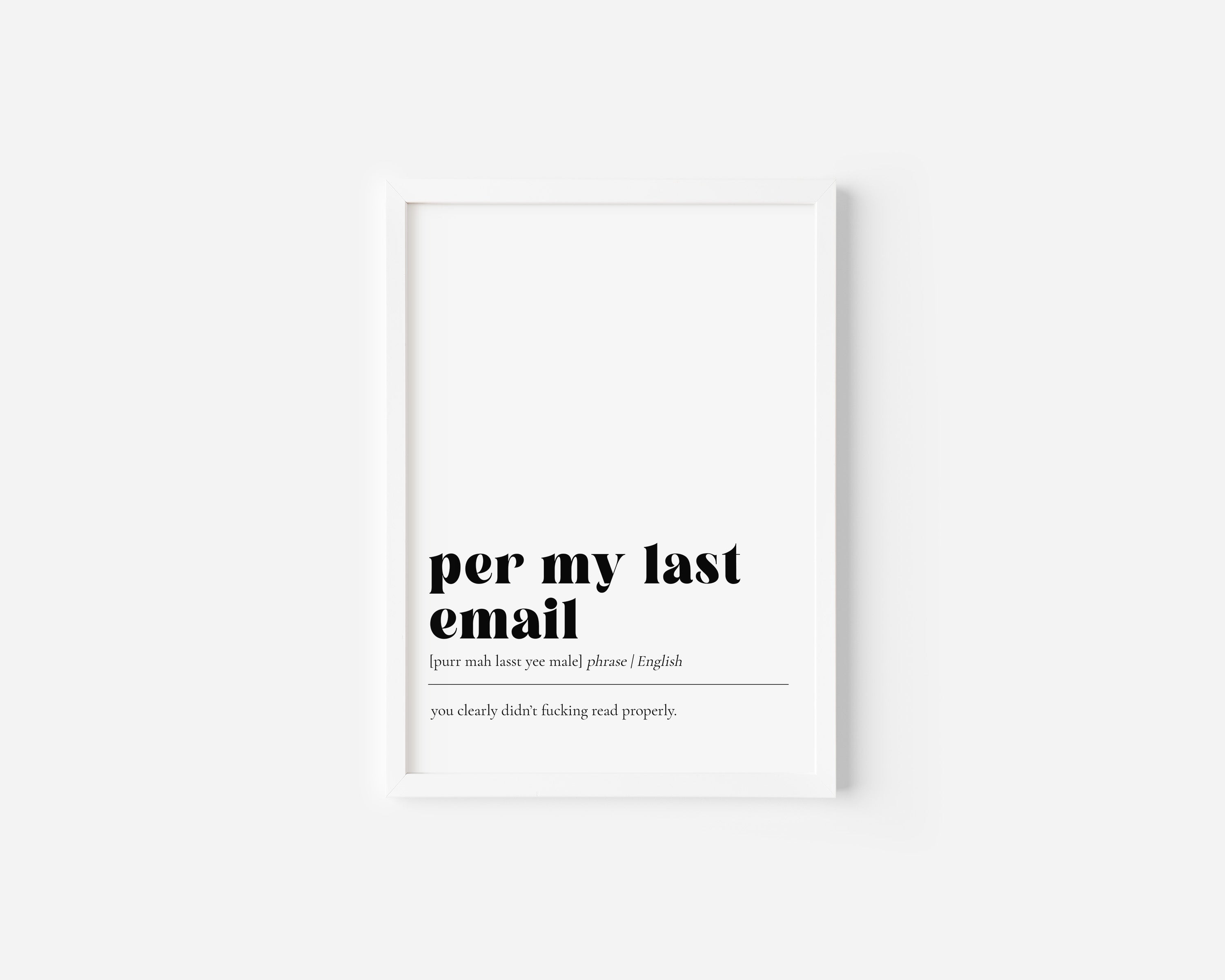 Per my last Email Art Print Creativien product_type art-noise.myshopify.com per-my-last-email-art-print