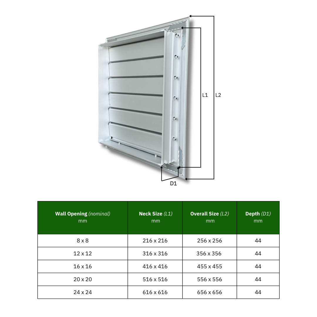 Byson Gravity Grilles, Aluminum - Anodized