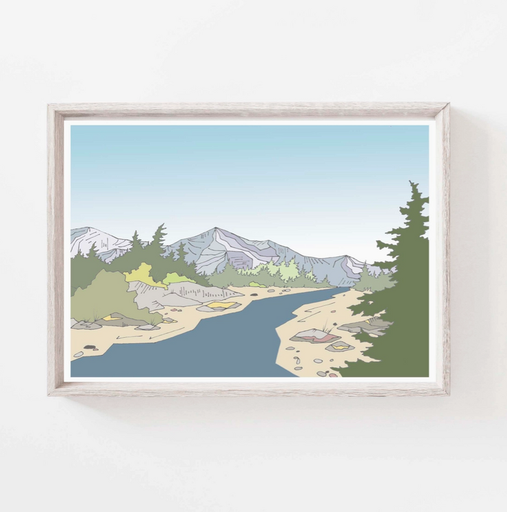 Curate Paper Co. River Deep | Horizontal Coastal Art Print | 11 X14