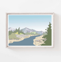 Curate Paper Co. River Deep | Horizontal Coastal Art Print | 11 X14 - Art Noise