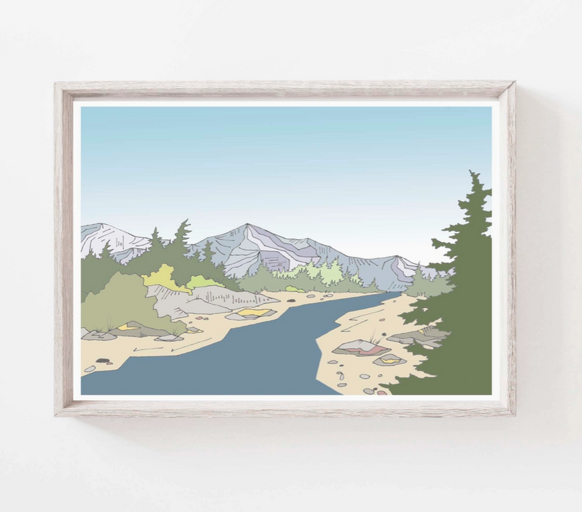 Curate Paper Co. River Deep | Horizontal Coastal Art Print | 12 X16 - Art Noise