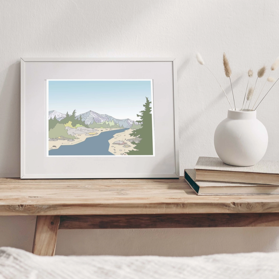 Curate Paper Co. River Deep | Horizontal Coastal Art Print | 11 X14