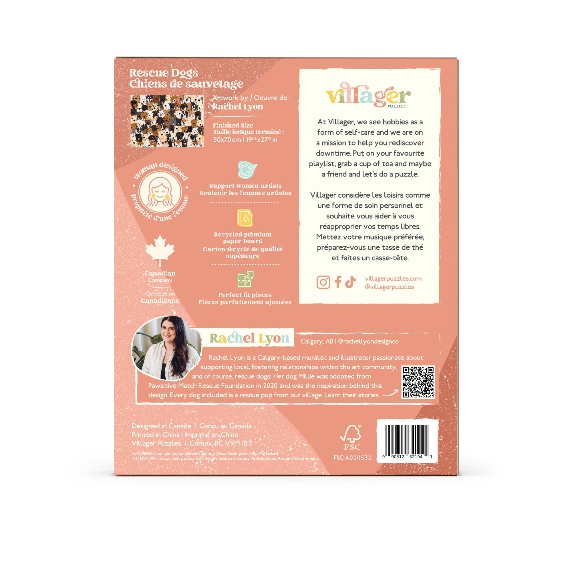 Rescue Dogs | 1000-Piece Puzzle for Adults | Designed in Canada by Rachel Lyon Villager Puzzles Puzzle art-noise.myshopify.com rescue-dogs-1000-piece-puzzle-for-adults-designed-in-canada-by-rachel-lyon