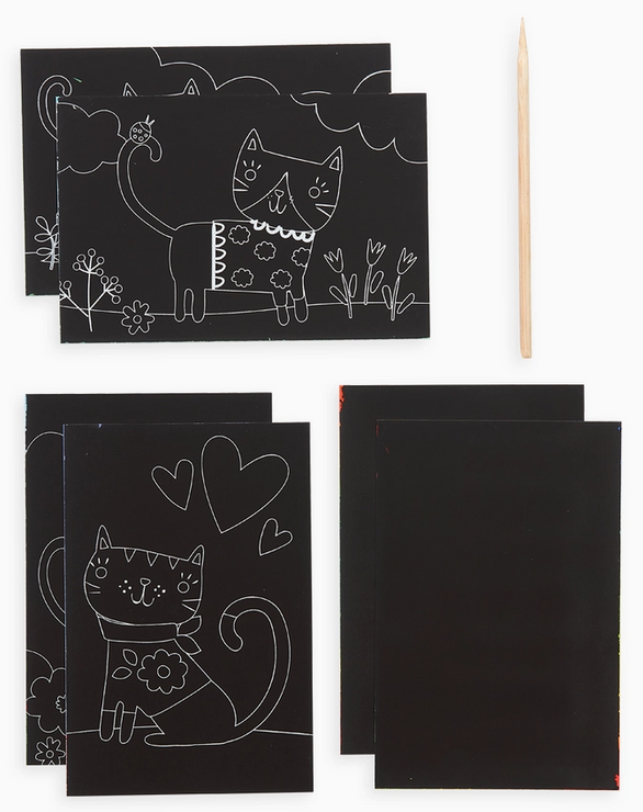 OOLY Mini Scratch & Scribble Art Kit: Cutie Cats - Art Noise