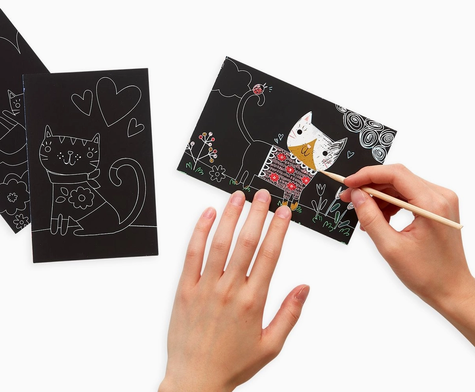 OOLY Mini Scratch &amp; Scribble Art Kit: Cutie Cats