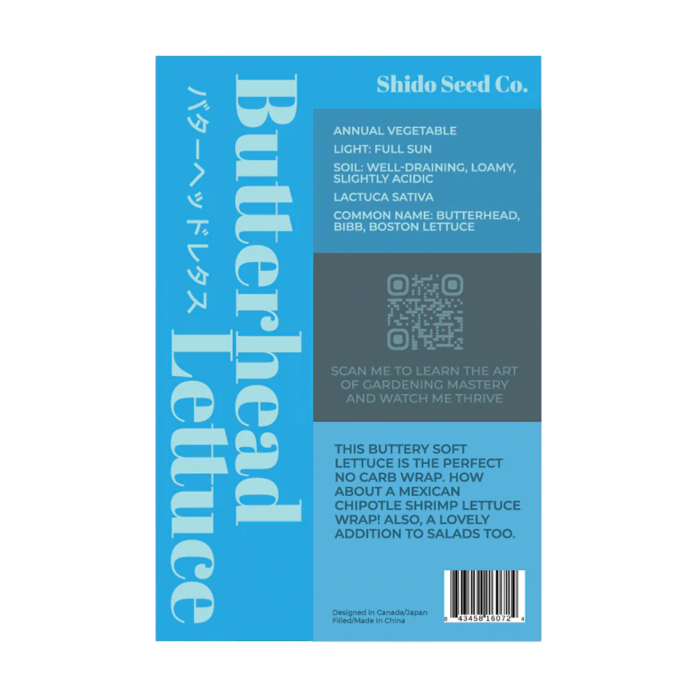 Shido Seeds Butterhead Lettuce Seeds Packet