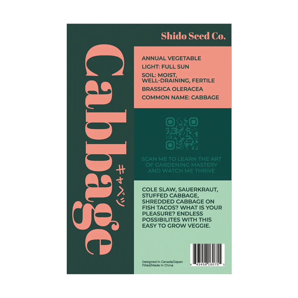 Shido Seeds Cabbage Seeds Packet
