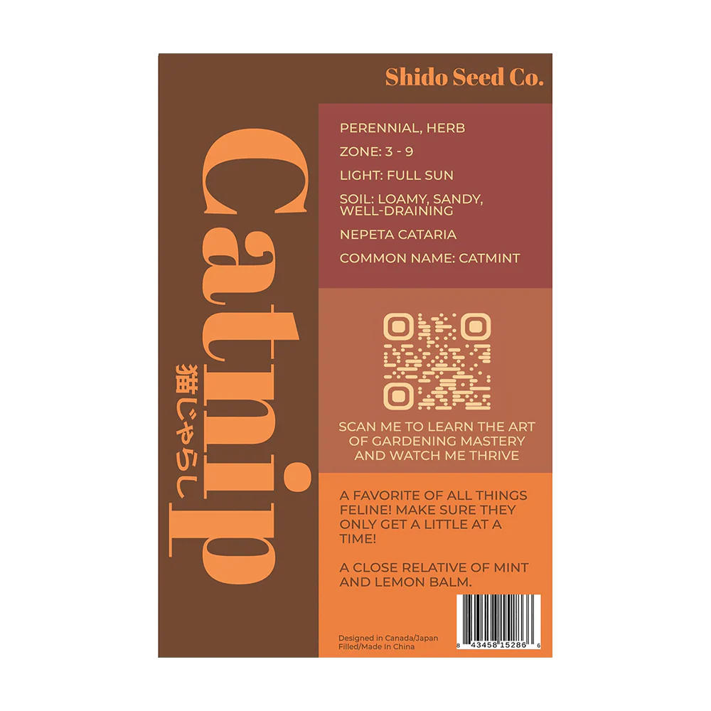 Shido Seeds Catnip Flower Seed Packet