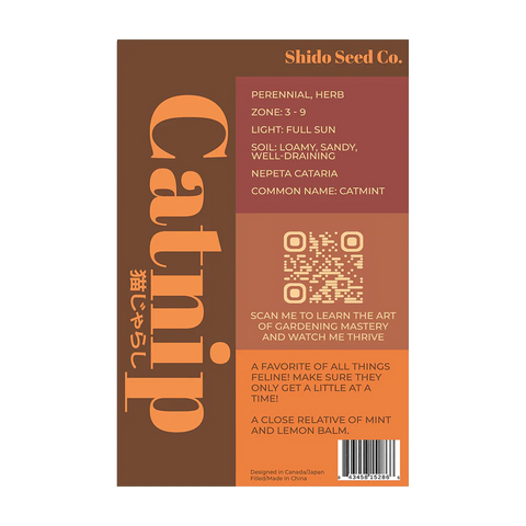 Shido Seeds Catnip Flower Seed Packet