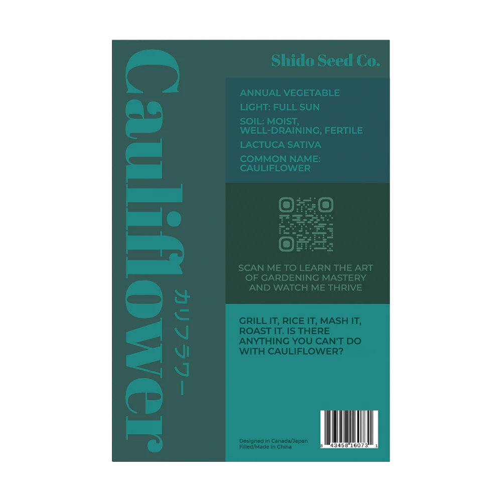 Shido Seeds Cauliflower Seeds Packet