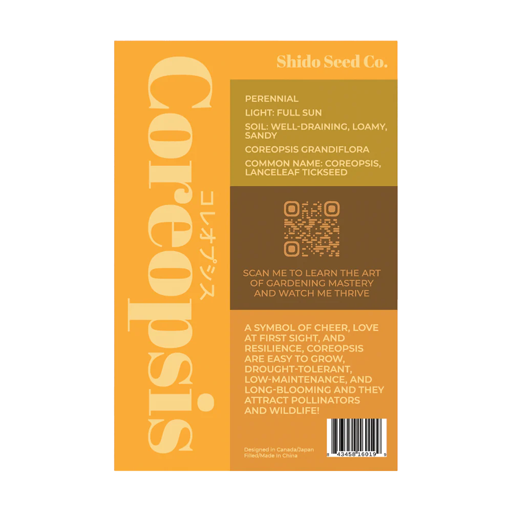 Shido Seeds Coreopsis Seeds Packet