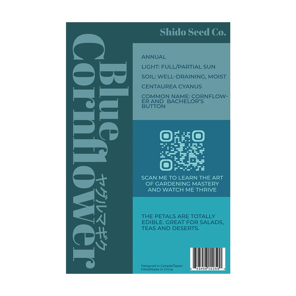 Shido Seeds Blue Cornflower