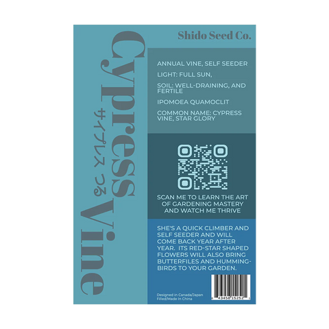 Shido Seeds Cypress Vine Seeds Packet