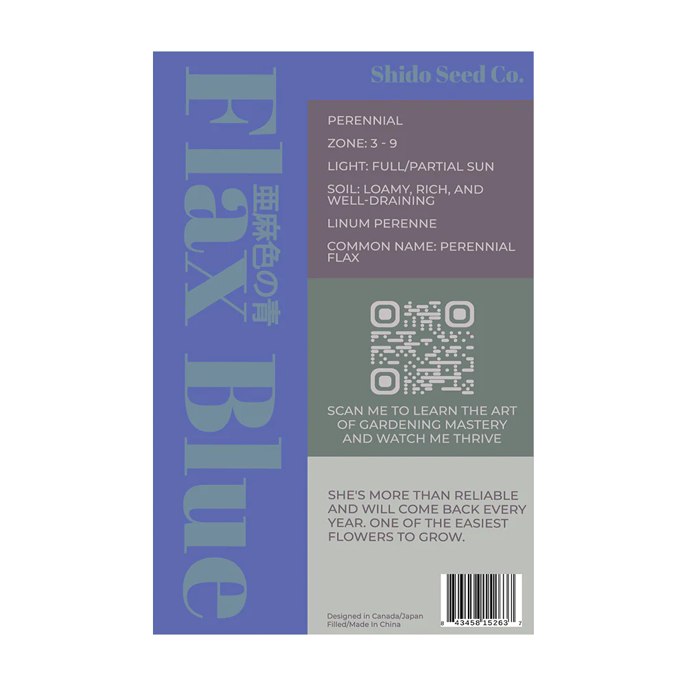 Shido Seeds Flax Blue Flower Packet